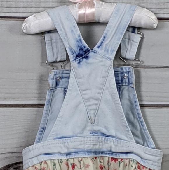 Vtg GIRL'S JORDACHE Denim and Floral Dress - Picture 9 of 15